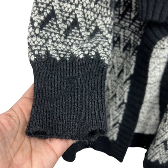 Cynthia Rowley Black Wool Alpaca Blend Cardigan Size Large - Picture 5 of 7